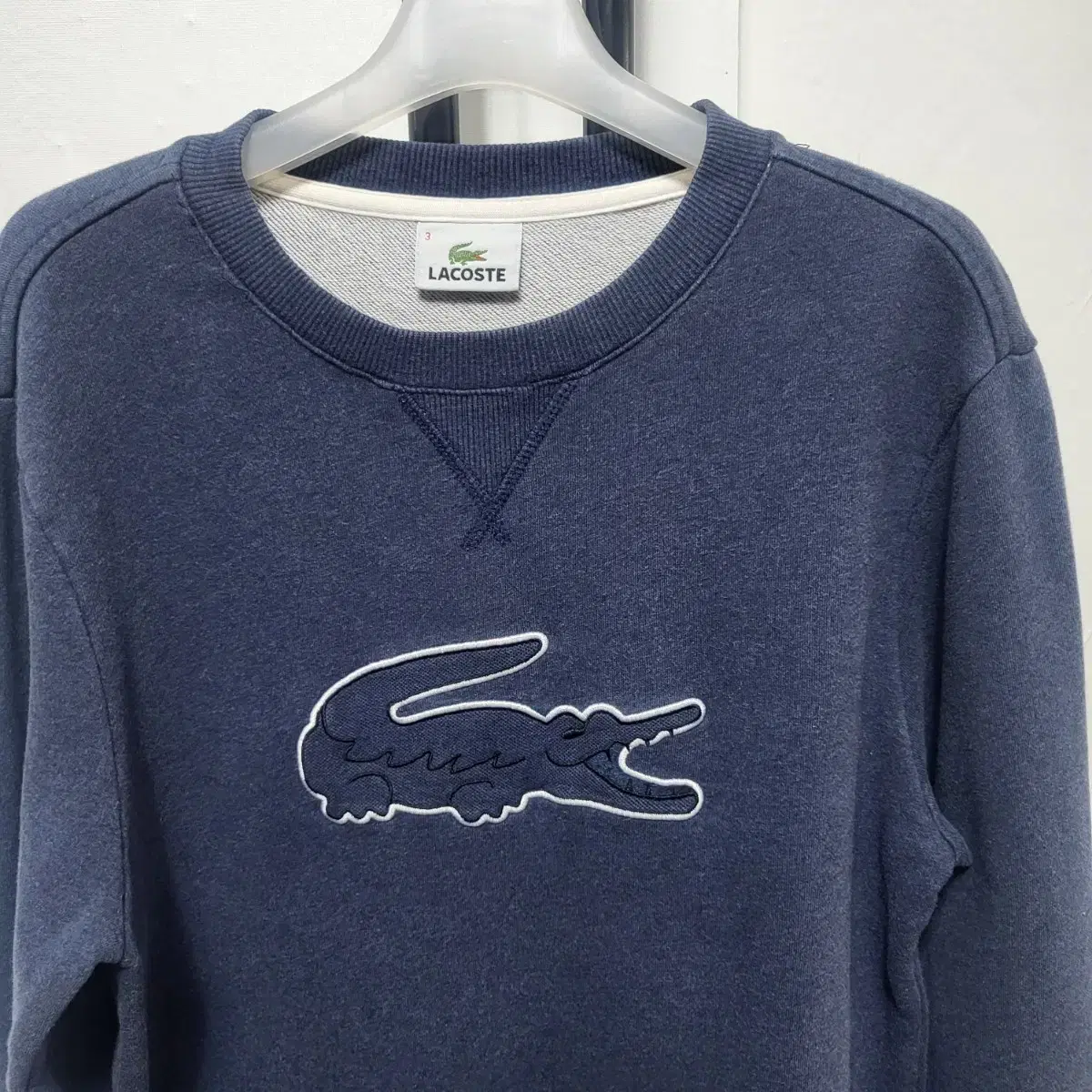 LACOSTE 라코스테 매장정품 빅로고 빈티지블루 맨투맨 90-95