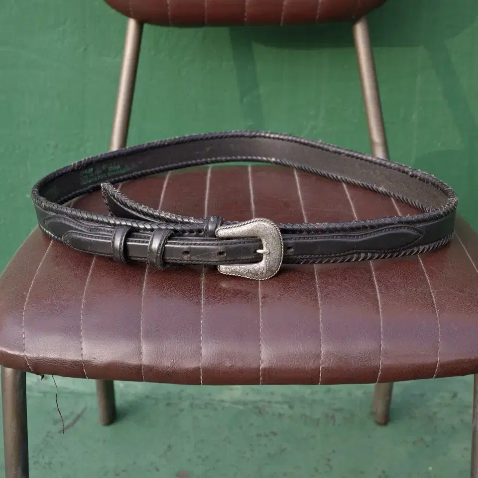 vintage resistol black western belt