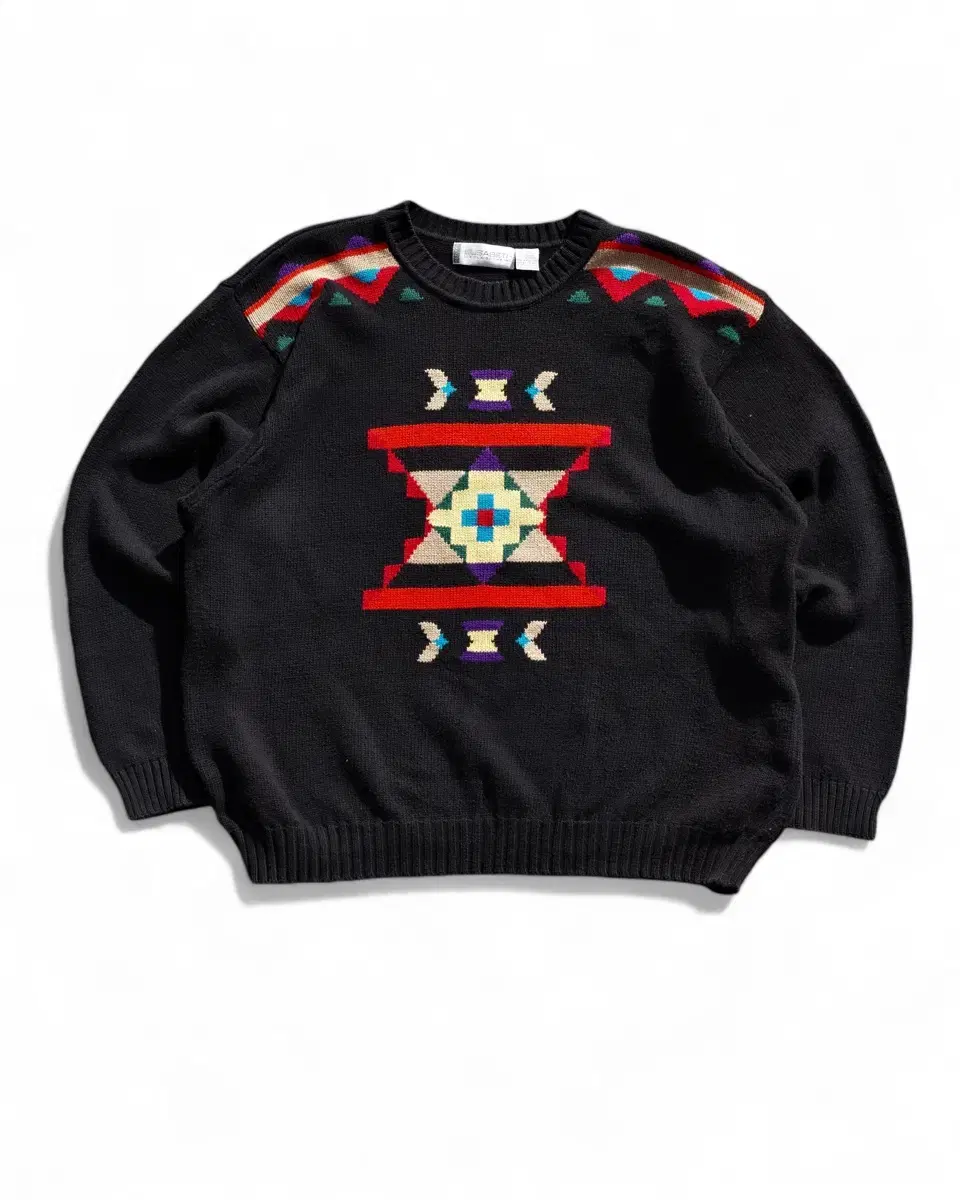 80's Native American Pattern Cotton Knit