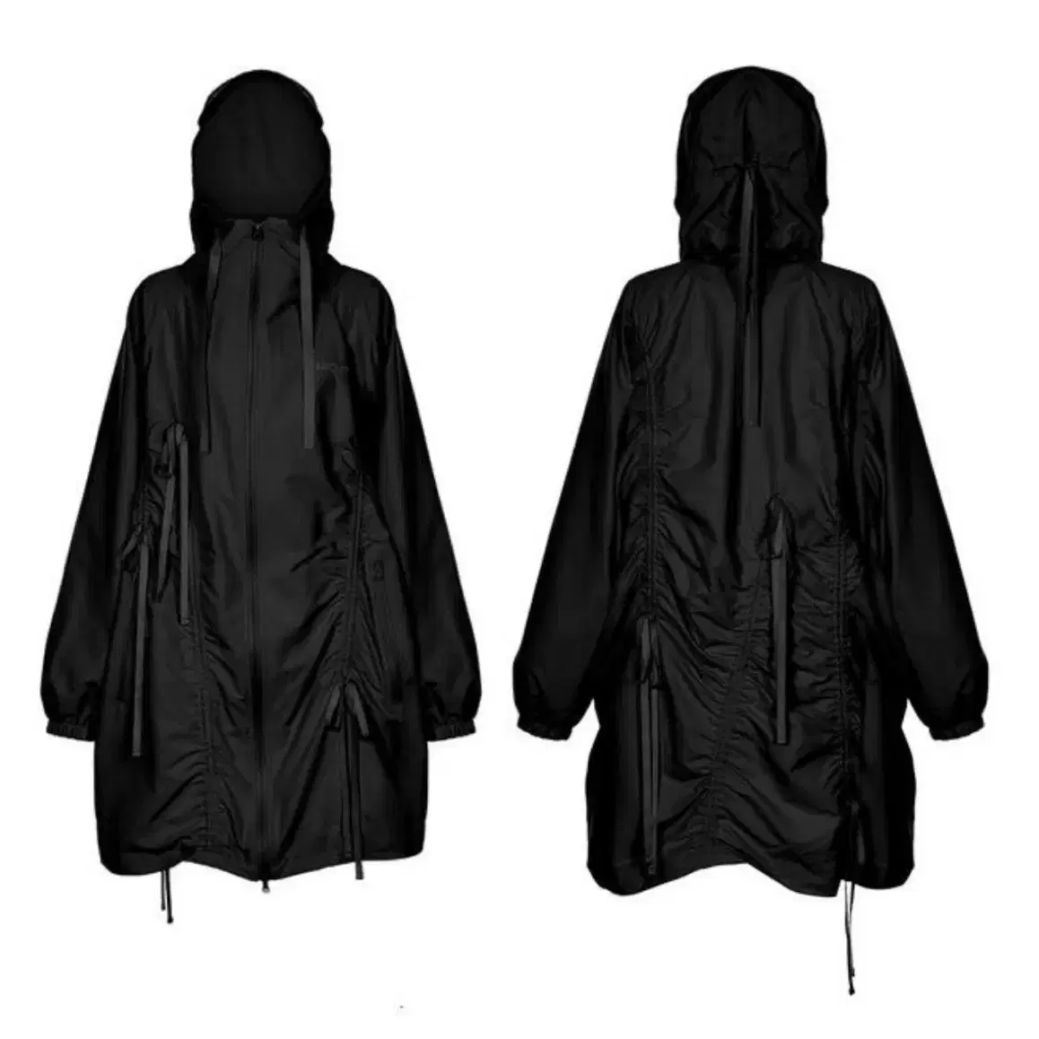 나체 NACHE SHIRRING FIELD HOODIE COAT