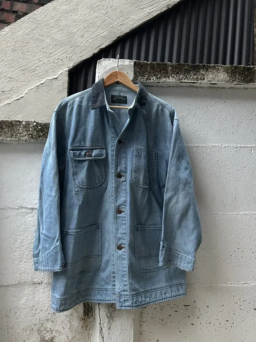 90s Ralph Lauren Polo Country Vintage Denim Chauffeur Coat 100size