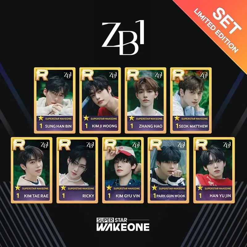 superstar wakeone zerobaseone shuwon photocard buncheol