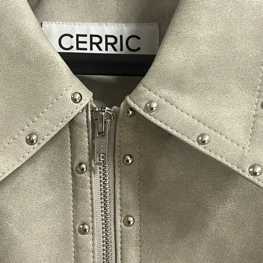 세릭 cerric stud pointed jacket gray