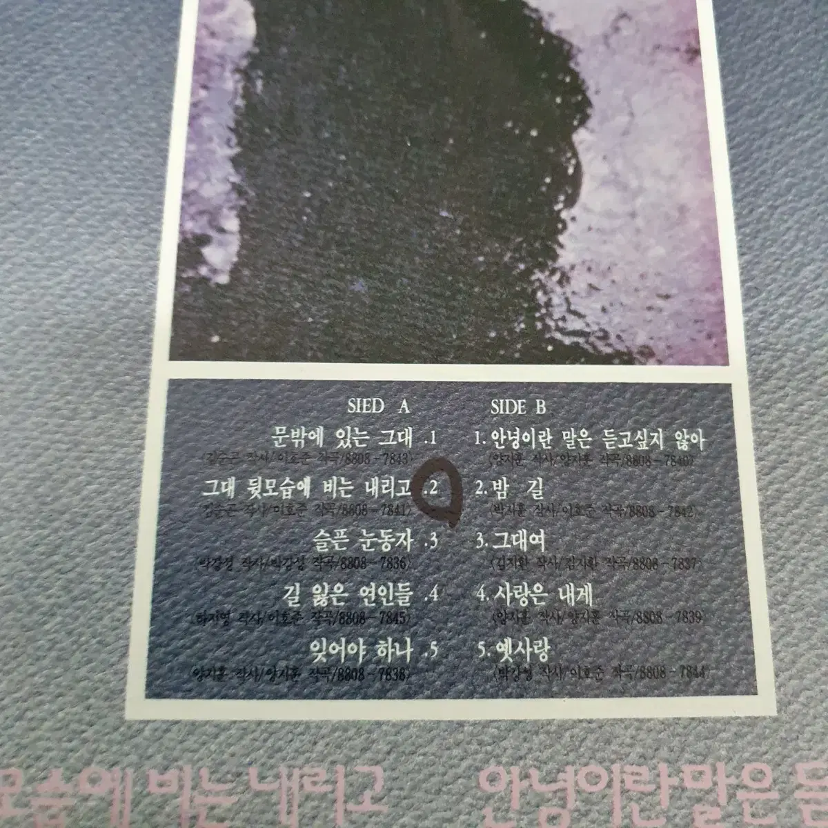 박강성1집 LP  1988  문밖에있는그대