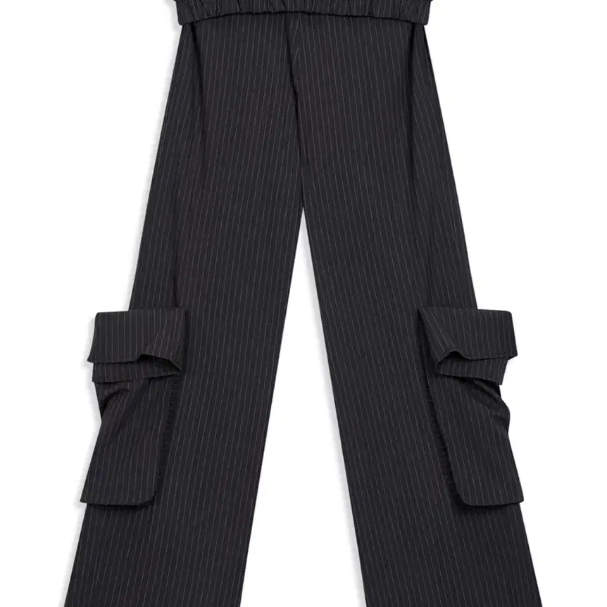 OPENYY stripe rolled waist cargo pants