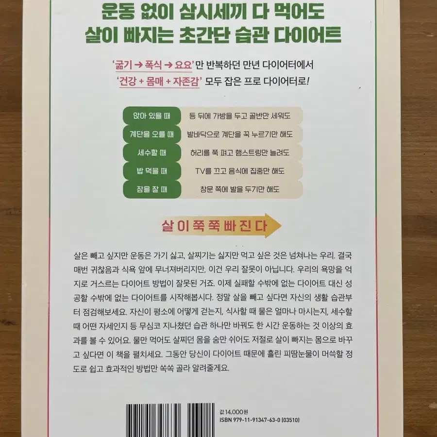 물만 먹어도 살찌는 습관 숨만 쉬어도 살 빠지는 습관