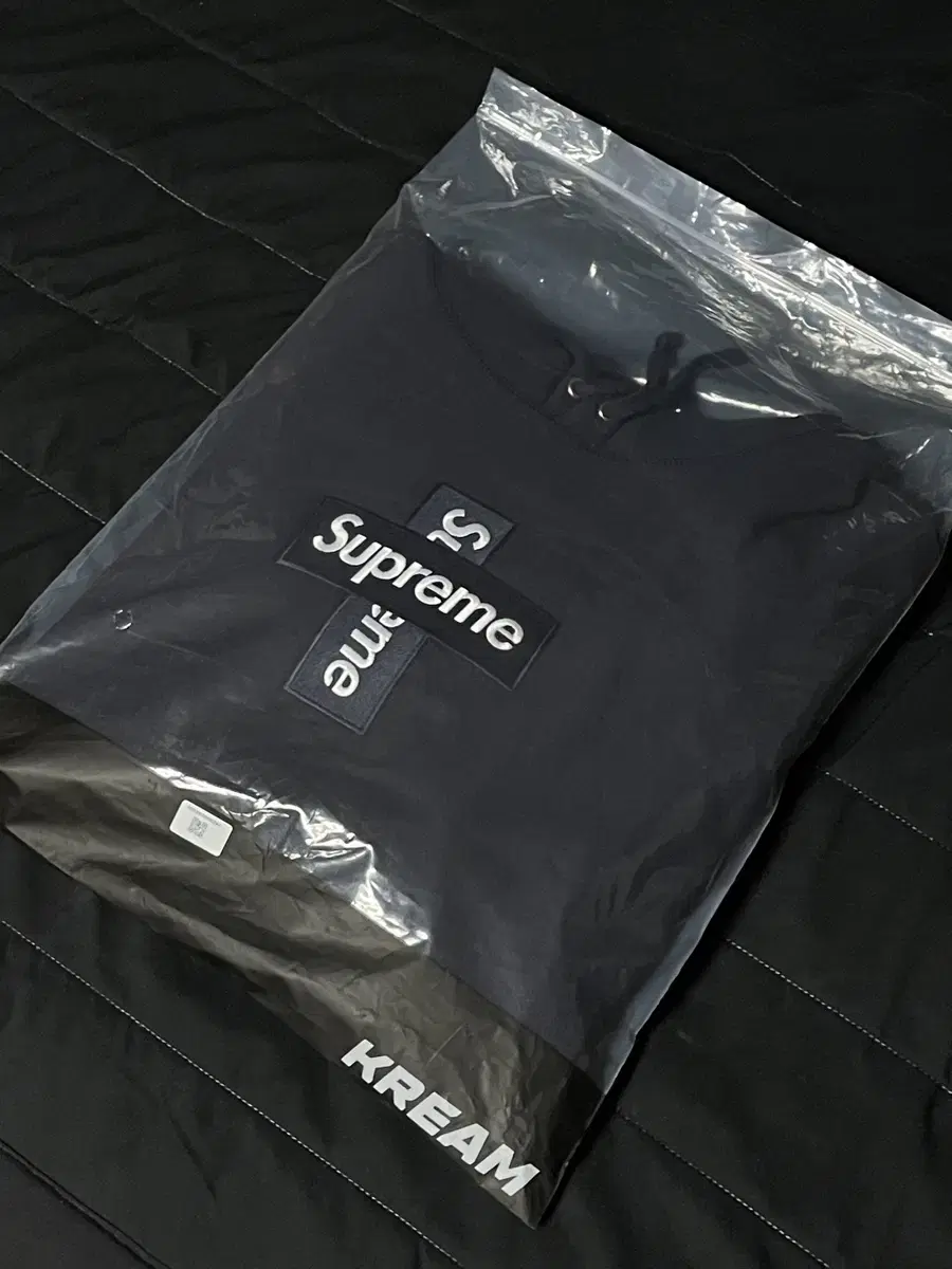 Supreme Box Logo Cross Hoodie Navy M