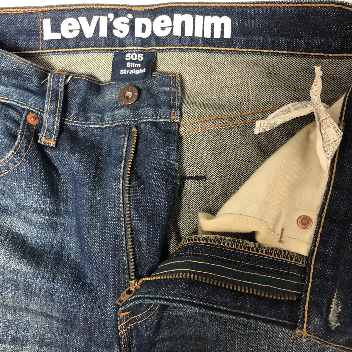 Levi's 505 슬림 스트레이트 데님 팬츠 (W30 L33)