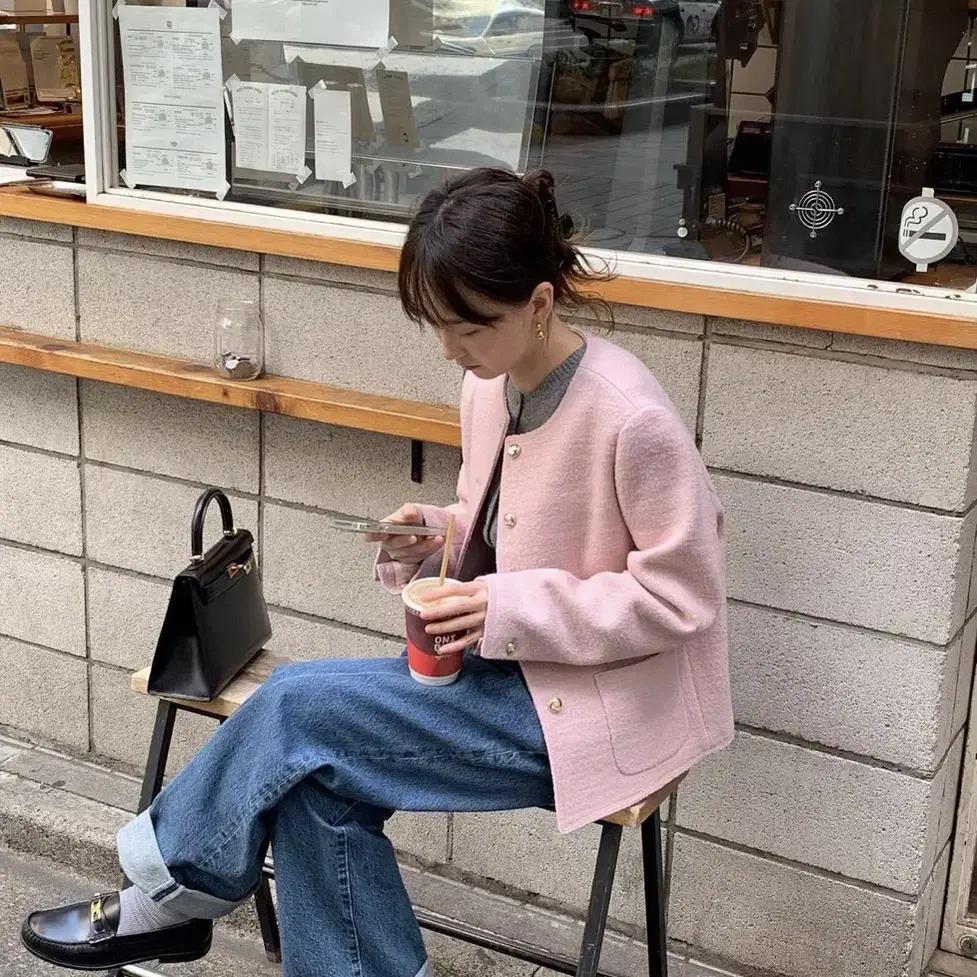 르로브 lerobe Brouse Wool Jacket (pink)