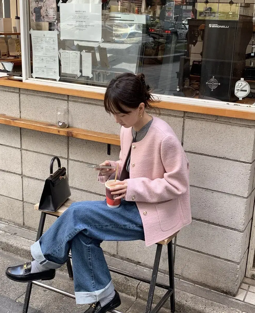 르로브 lerobe Brouse Wool Jacket (pink)