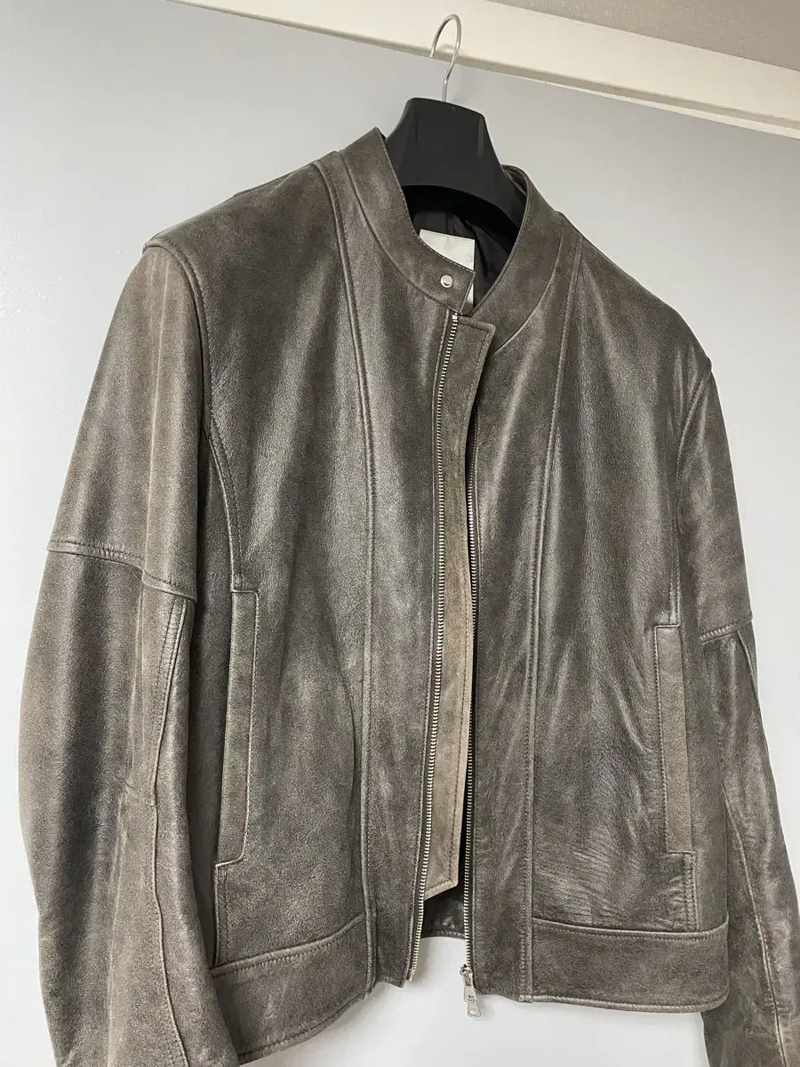 Biker leather jacket vintage Belie Hoffen size L