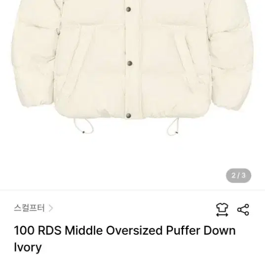 스컬프터 100 RDS Middle Oversized Puffer Dow