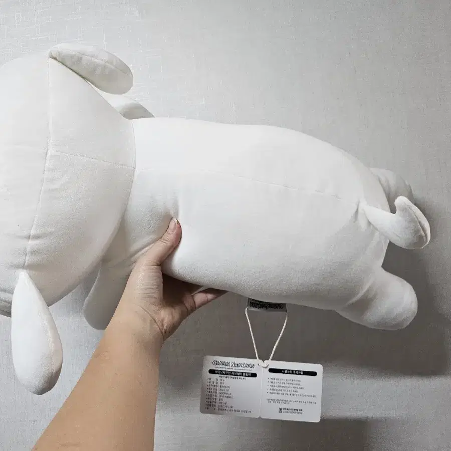 바디모찌쿠션 흰둥이 50cm 인형