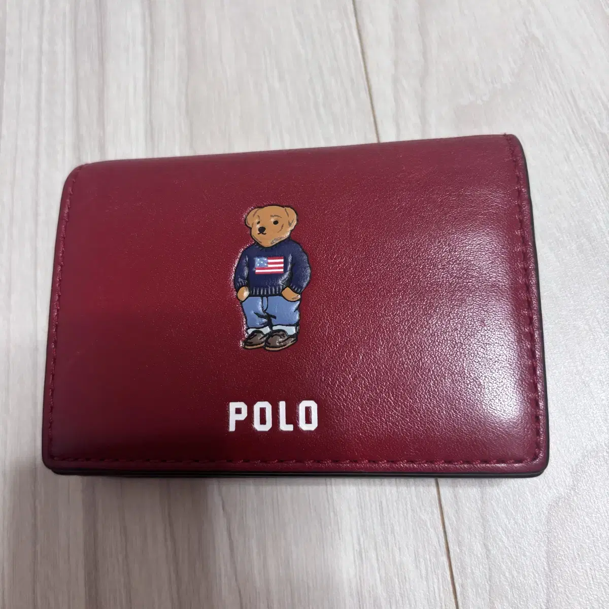 POLO 폴로 랄프로렌 곰돌이 베어 빨간색 지갑 단지갑