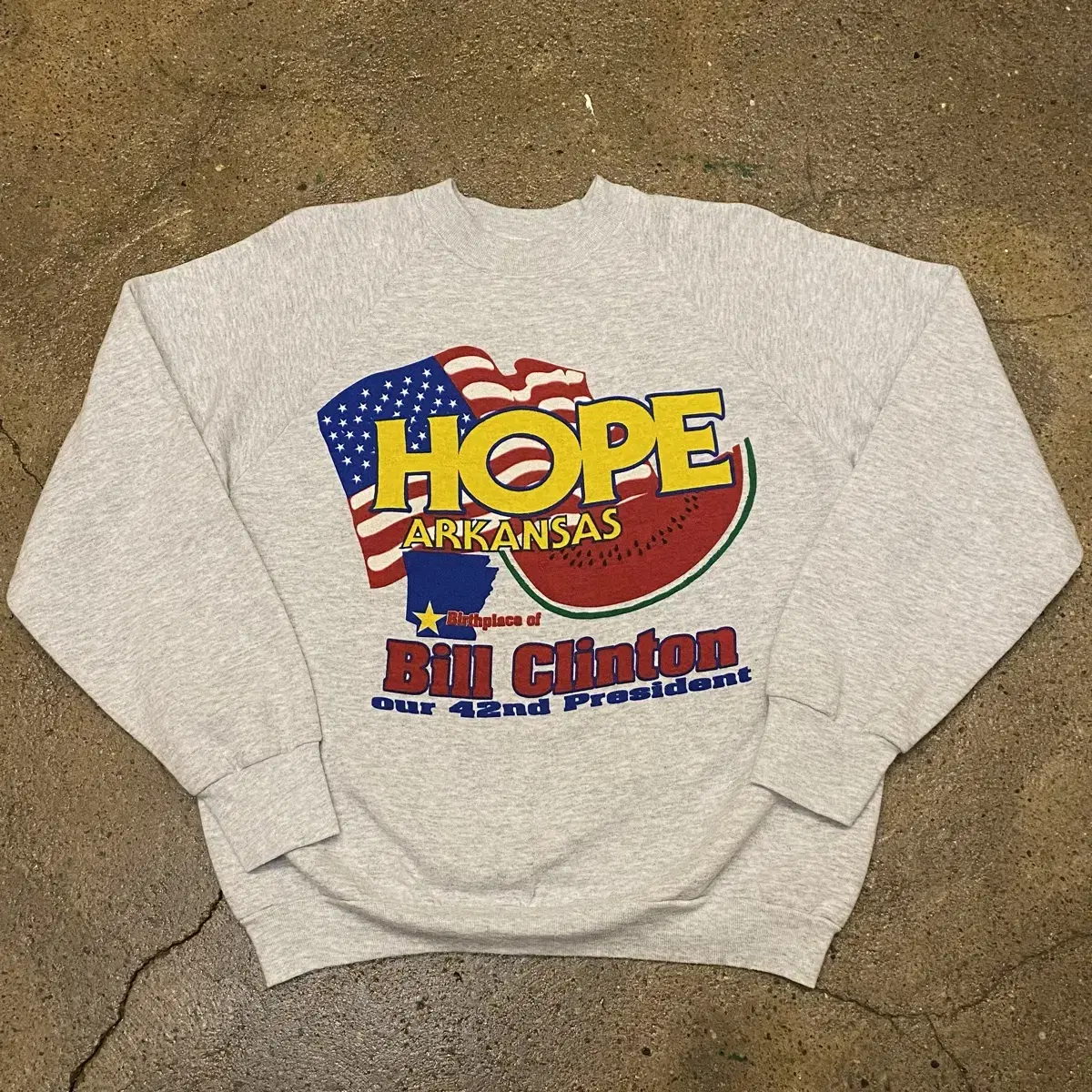 90s Made in USA 빈티지 프루트오브더룸 빌클린턴 맨투맨