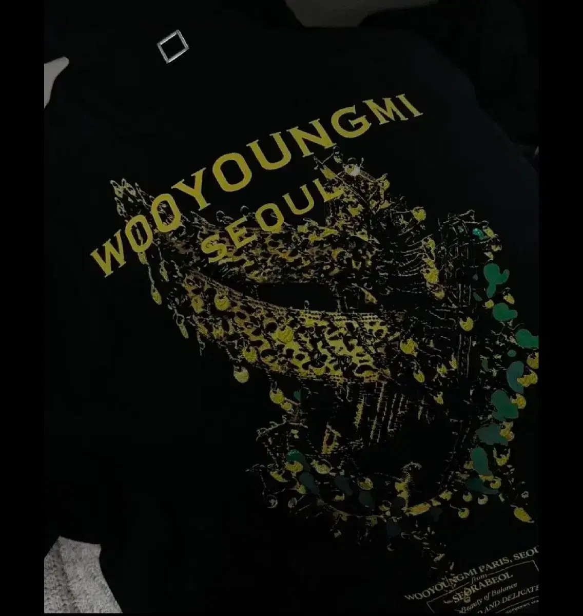 wooyoungmi black crown back logo hoodie 48 genuine sells