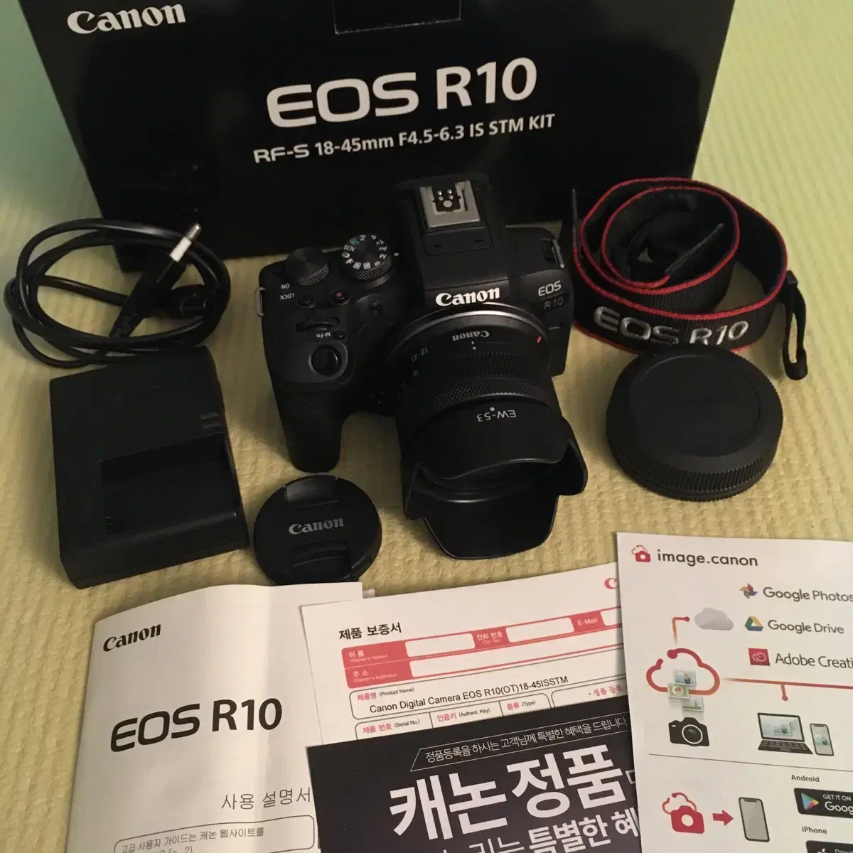 캐논 R10 + RF-S 18-45 STM 번들렌즈 킷