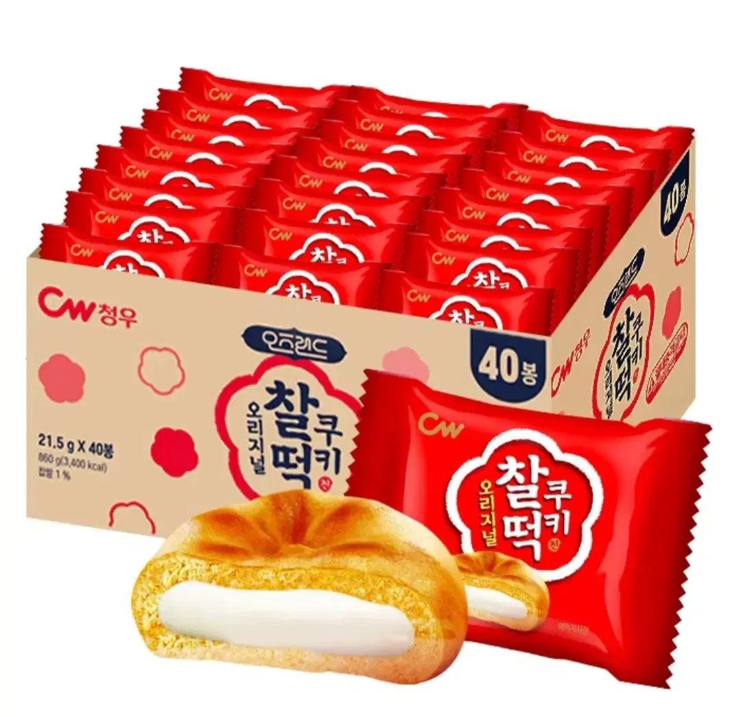 청우 오리지널 찰떡쿠키 860g  40봉 7790원 간식