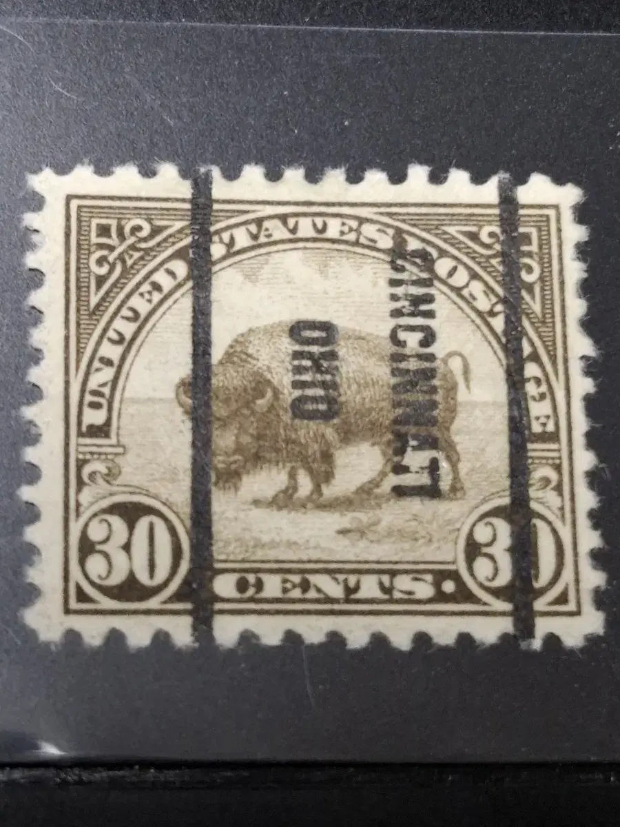 (Exhibit 2/A072) 1922 United States Buffalo 30c adhesive stamp (S1) Cheap