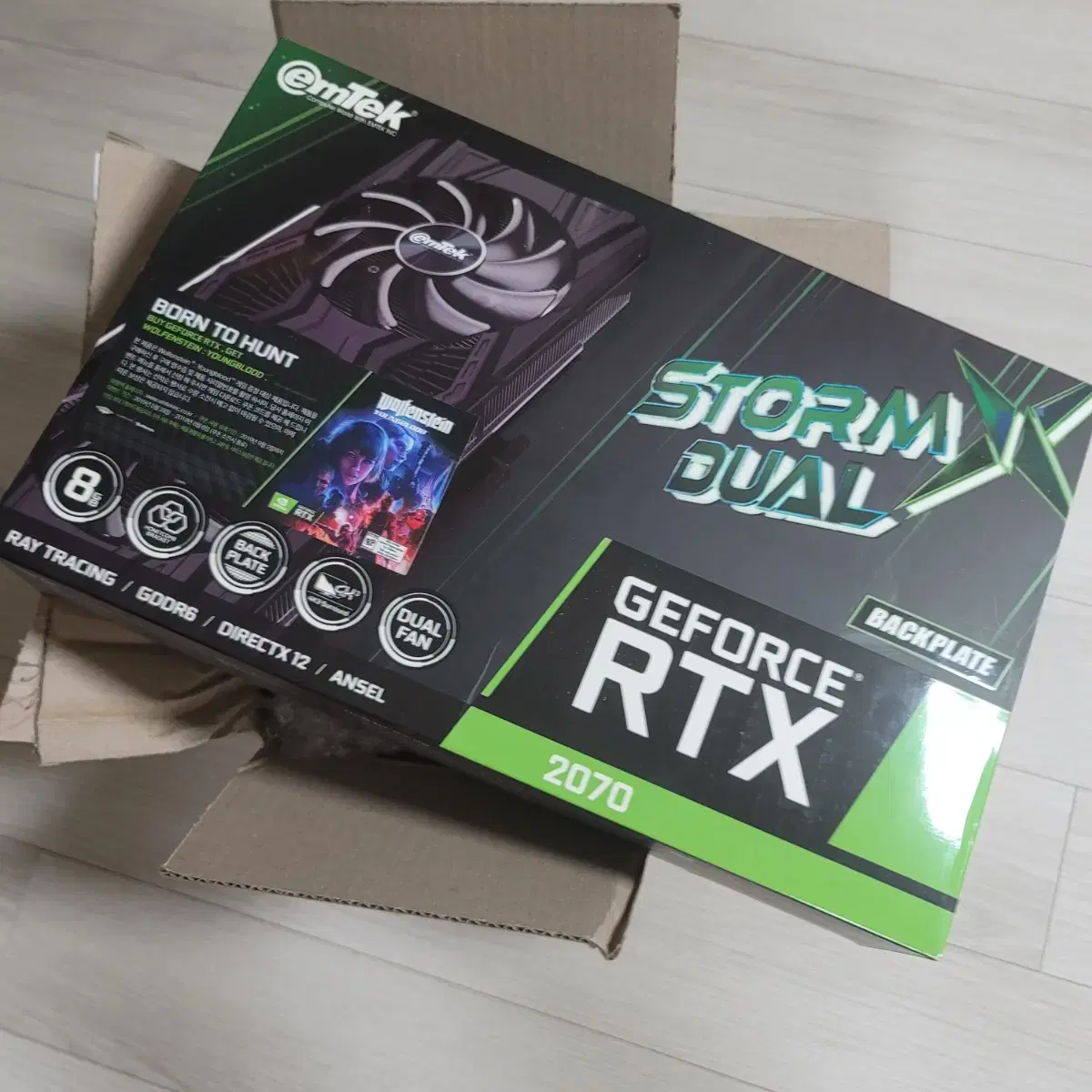 그래픽카드 이엠텍지포스 RTX2070 STORM X Dual D6 8GB