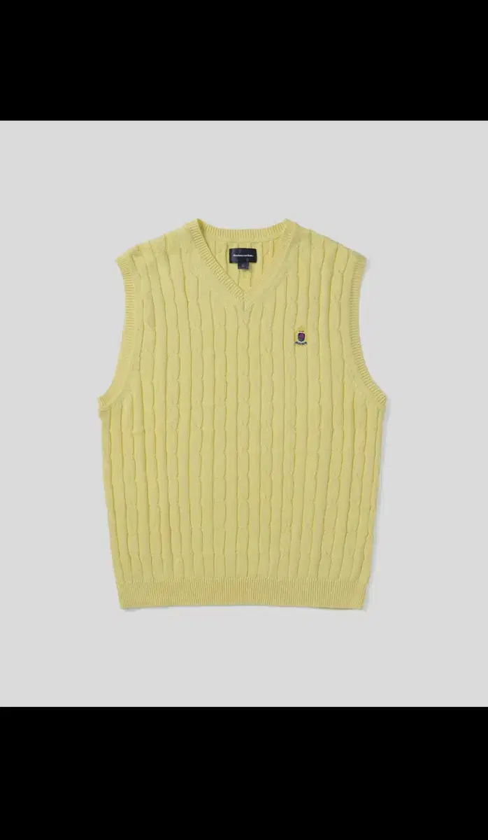 This Is Never Never That Crown Knit Vest Lemon