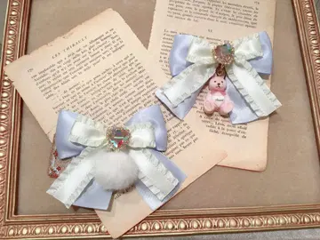 Amavel Fluffy Jewels Bunny 리본 클립 색스