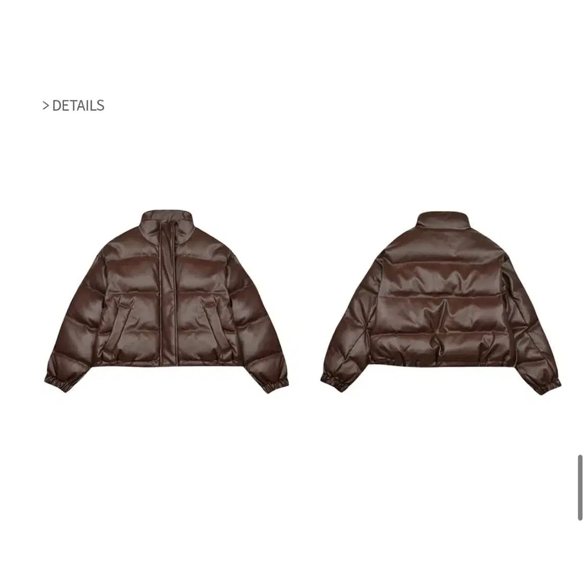 줄리아페페 Urban Crop Leather Padding (Brown)