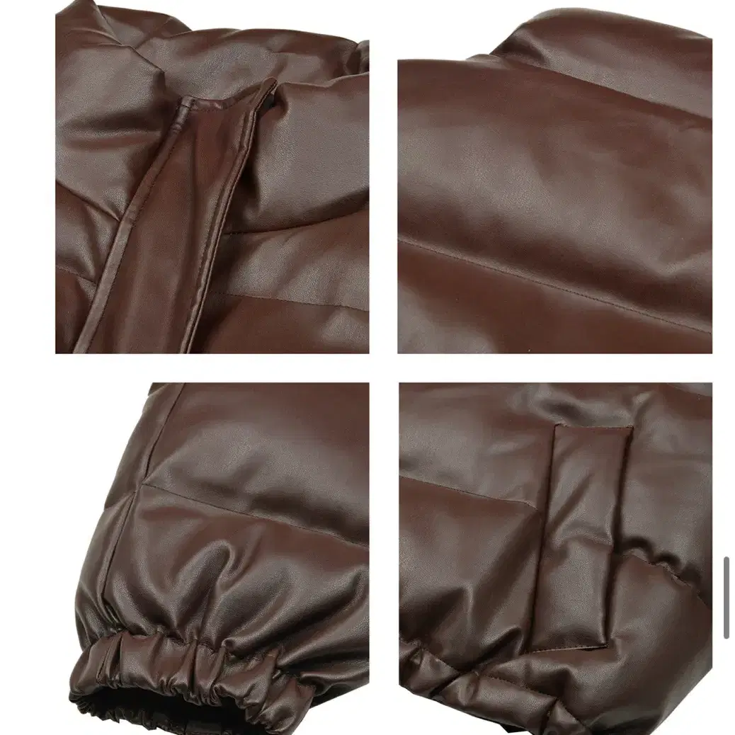 줄리아페페 Urban Crop Leather Padding (Brown)