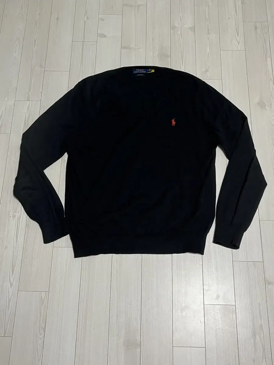 Polo Ralph Lauren Black V-neck Knit L