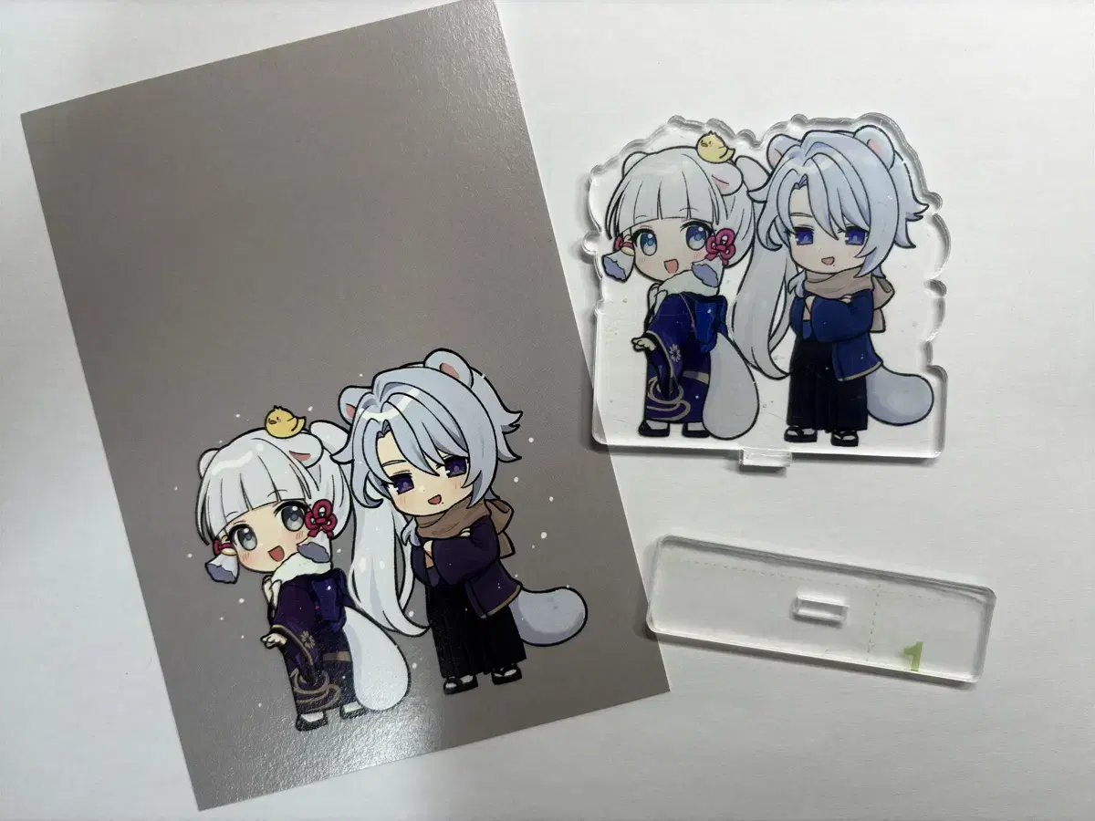 Genshin Impact unofficial goods Kamisato Siblings ayaka Ayato acrylic stand postcard sells