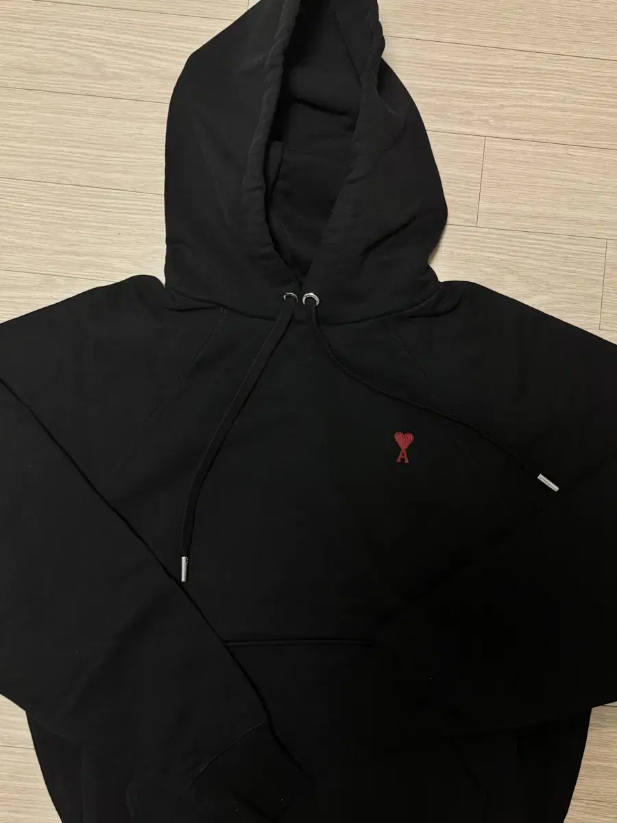 Army Small Heart Logo Hoodie Black