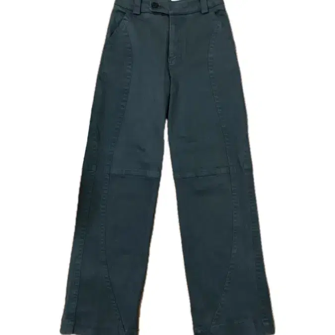 코스모스 CURVED LINE WASHED DENIM PANTS