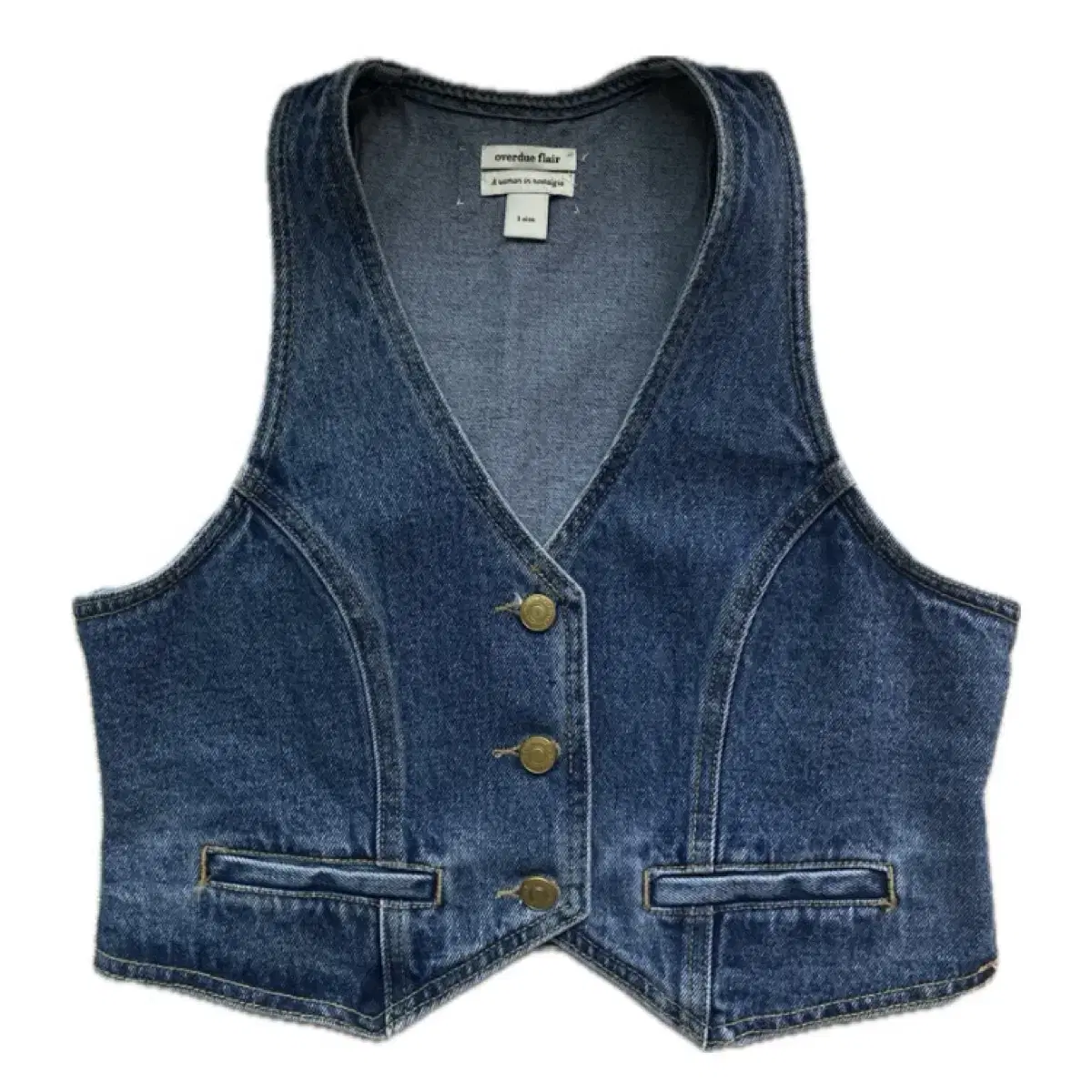 오버듀플레어 HALTER DENIM VEST 데님 베스트