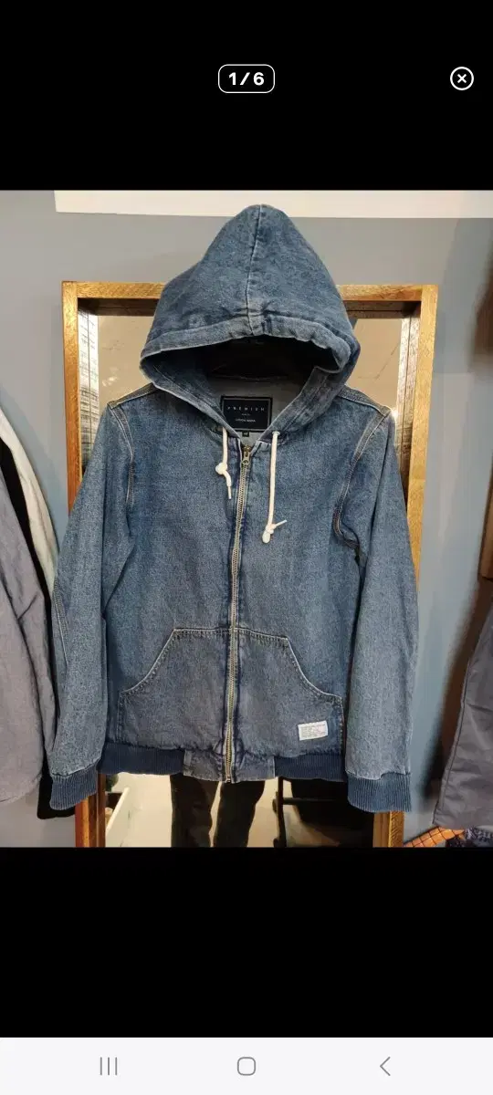 Vintage Vision Seoul Active Denim Hoodie Jacket M