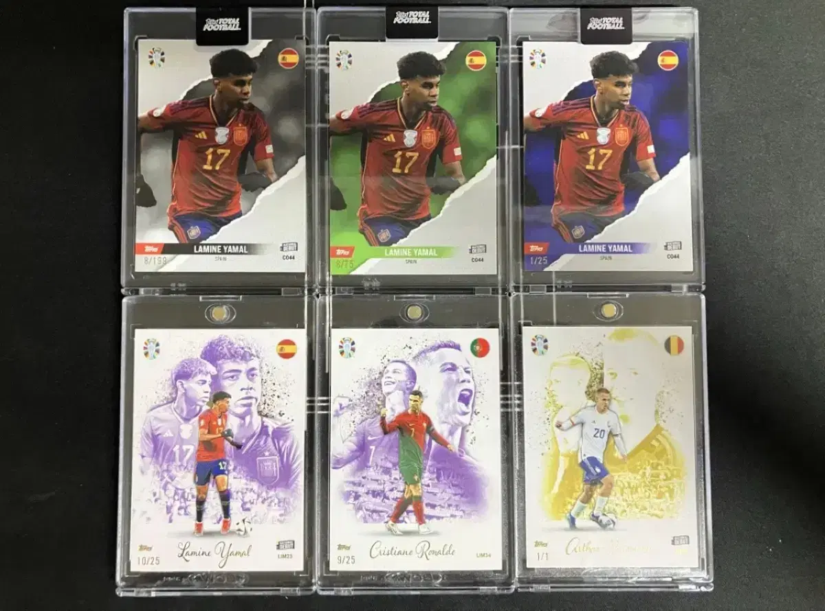 Topps total football 한정 싱글카드 일괄(라민야말 포함)