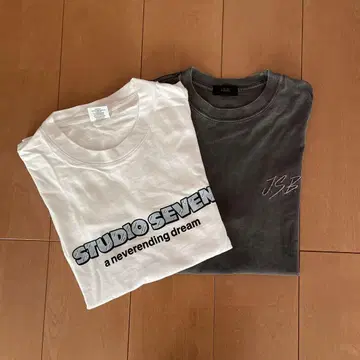 JSB 티셔츠 &STUDIO SEVENxGU 콜라보 티셔츠 2장 세트