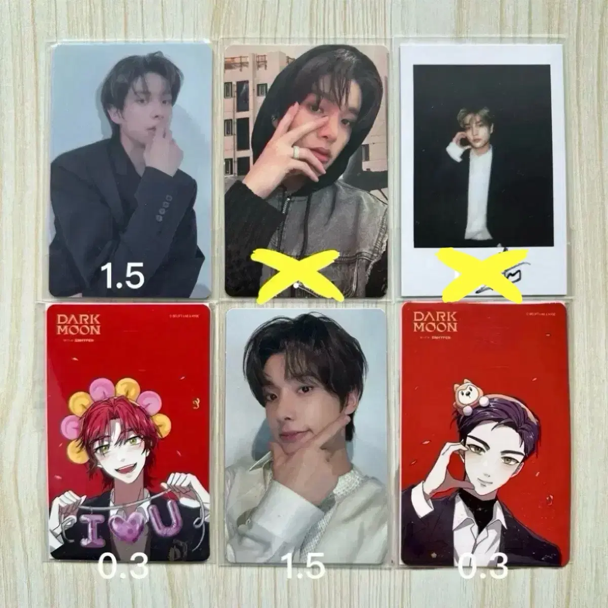 Enhypen jake ni-ki photocard wts m2u luckydraw yizhiyu Darkmoon Senkou