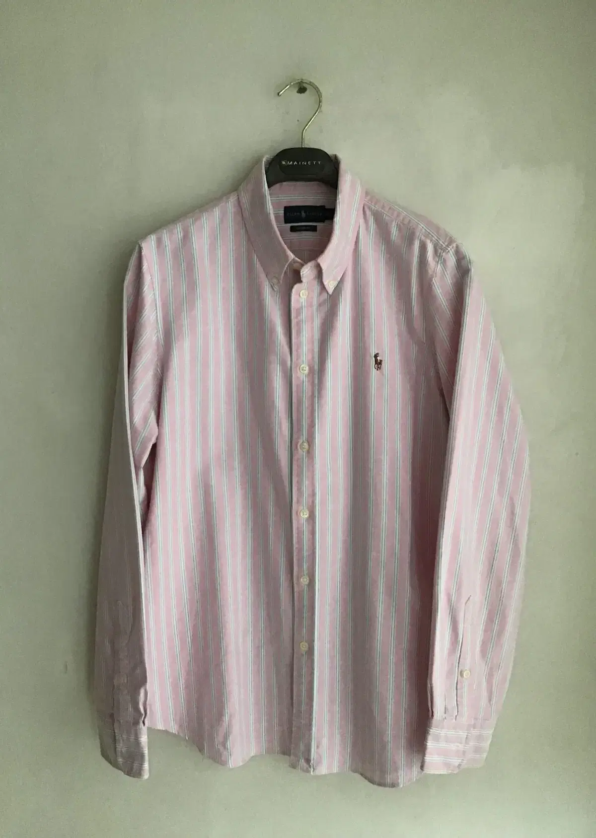 Polo Ralph Lauren - Pink Striped Custom Fit Oxford Shirt XL (100)