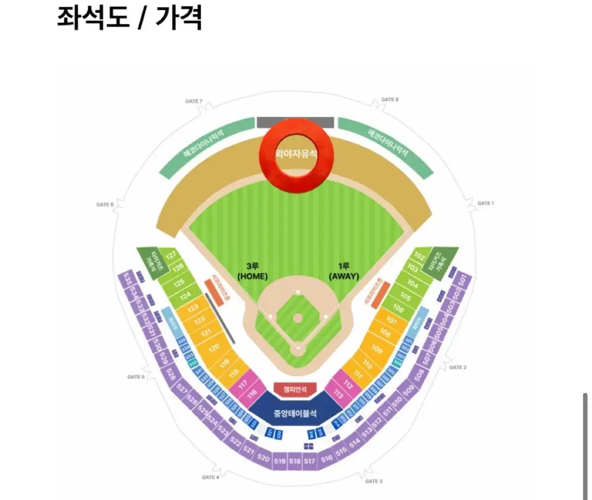 한국시리즈  2차전 외야석 2연석 4연석 6연석 양도합니다