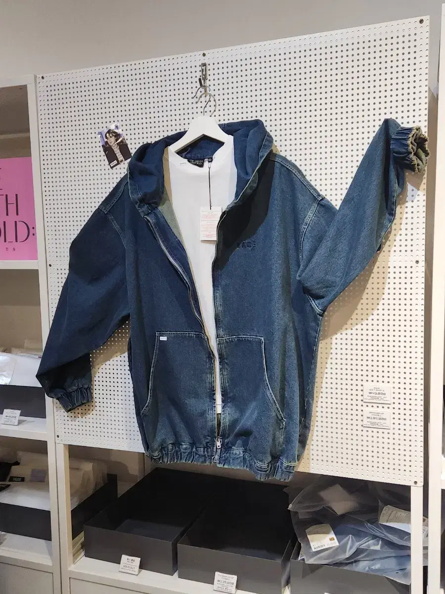 (unsealed spot) bts jimin jin exhibition denim zip up