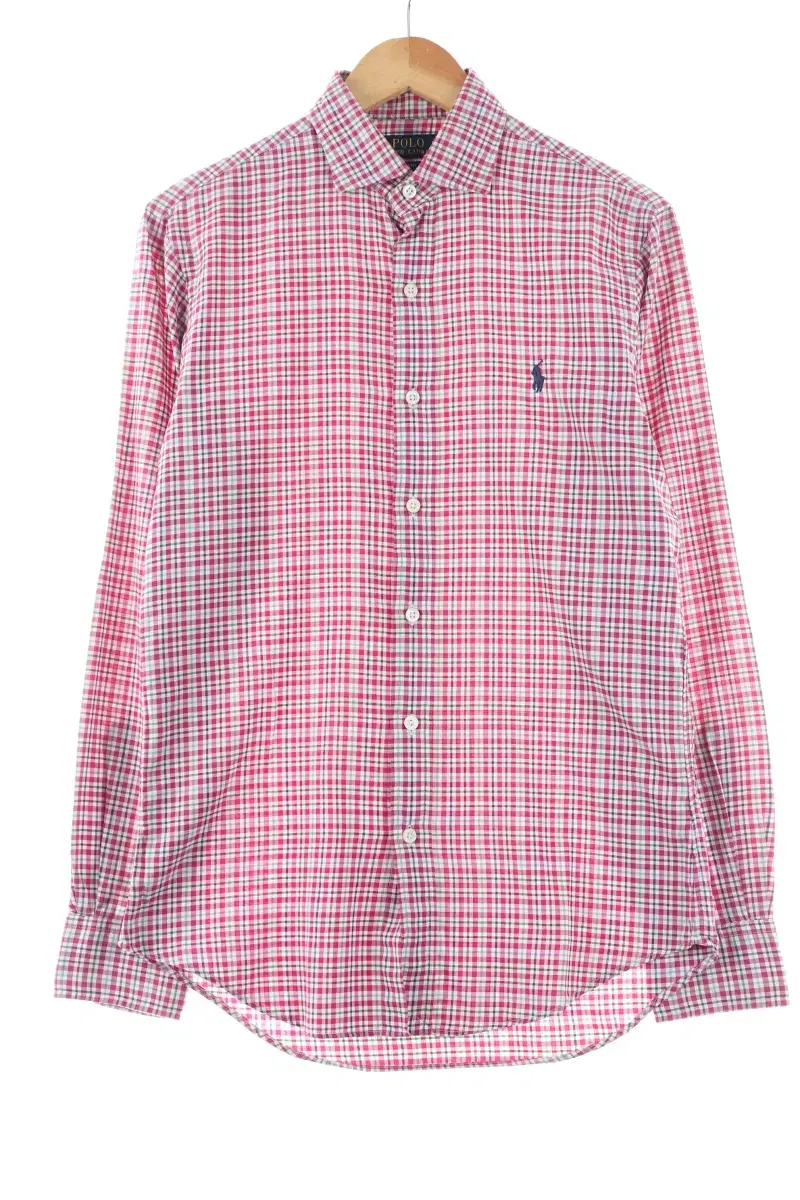 (S) Polo Ralph Lauren Shirt Navy Pink Checkered Basic Fit Limited Edition-FA71