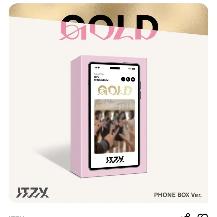 ITZY 있지 gold앨범 phone box ver (포카포함)