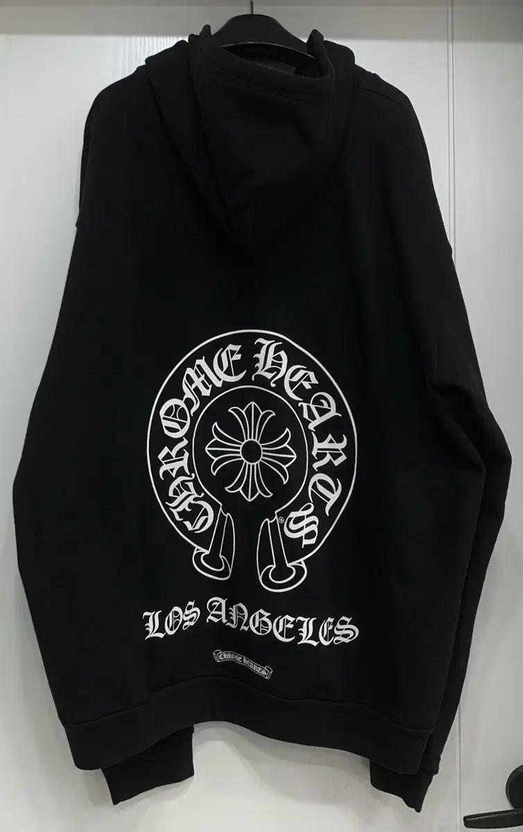 [XXL] Chrome Hearts Horseshoes Los Angeles LA Hooded Zip Up Black 2XL