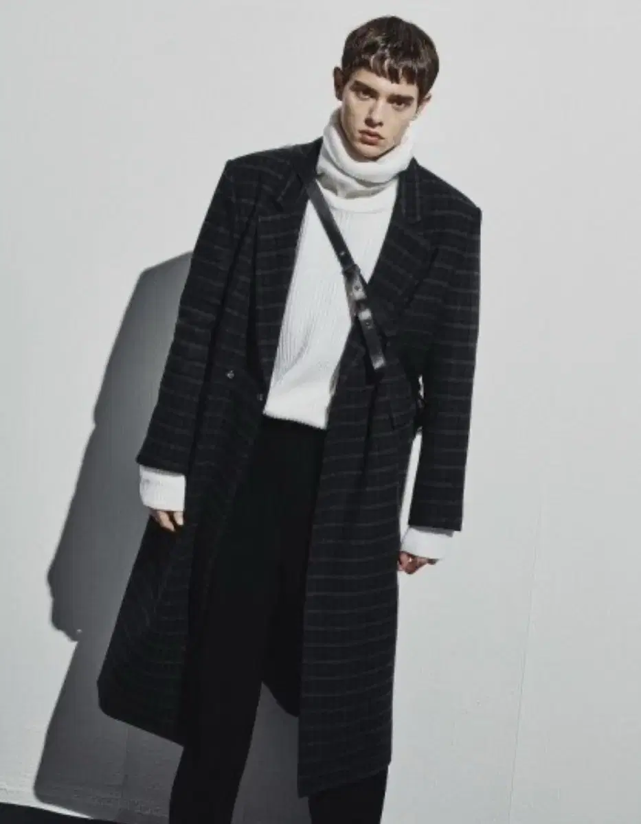 Oversized Alene check coat