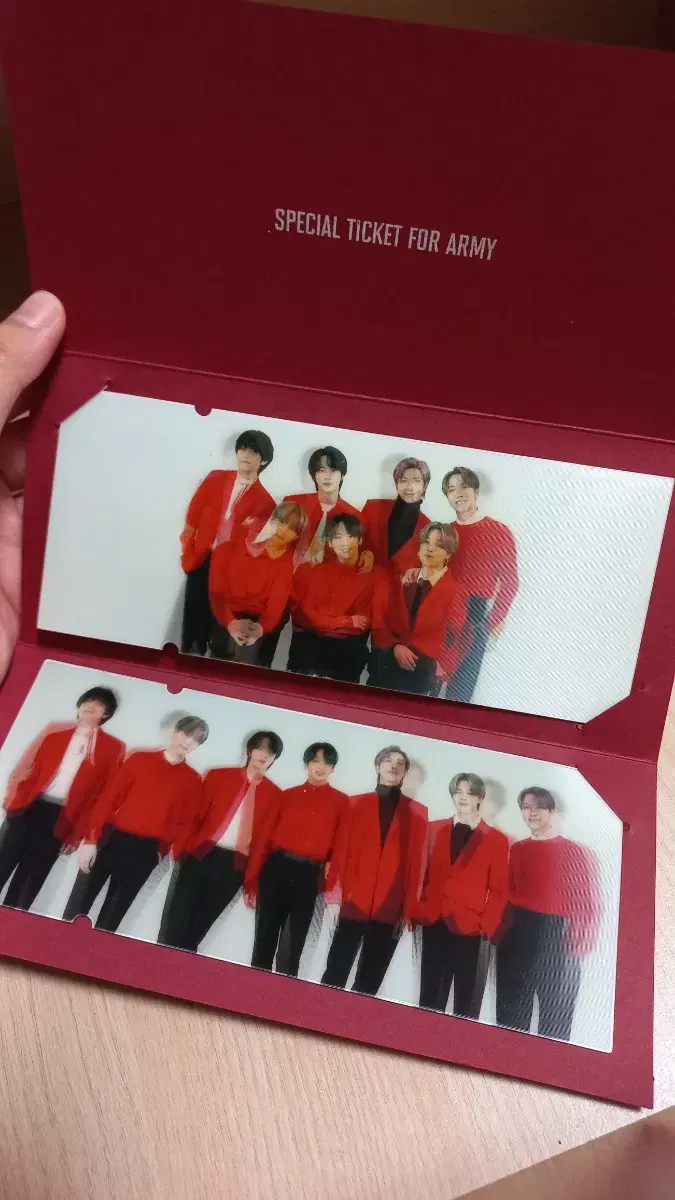 방탄 온콘 맵솔 렌티큘러 티켓 lenticular ticket