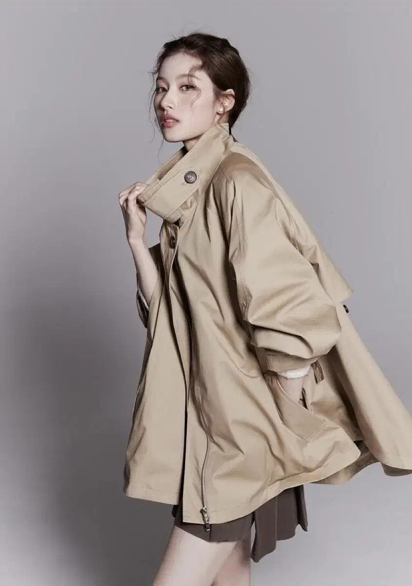 르니나 BAYLIN cape trench coat