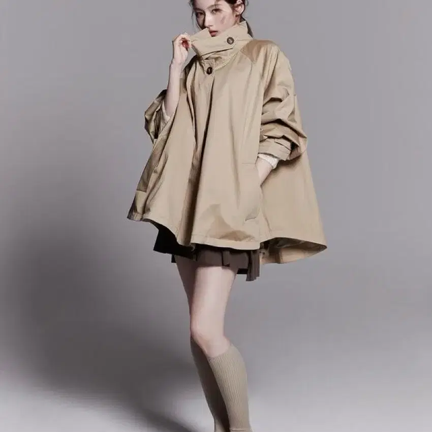 르니나 BAYLIN cape trench coat