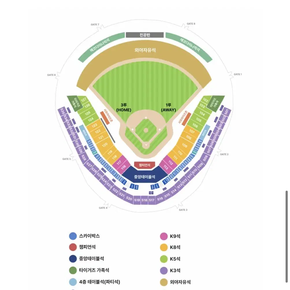 한국시리즈 2차전 3루 k8 120블럭 통로