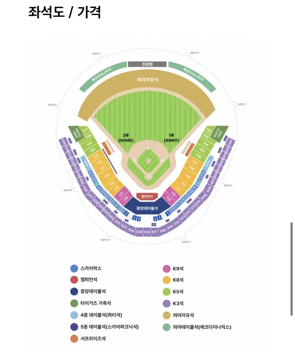 한국시리즈 2차전 3루 k8 120블럭 통로