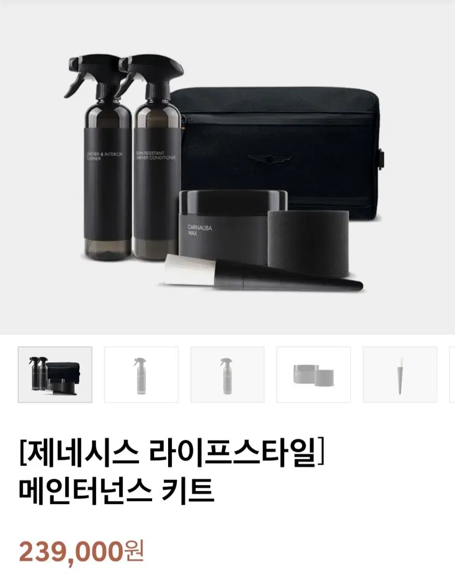 제네시스 메인터넌스 키트, 세차용품